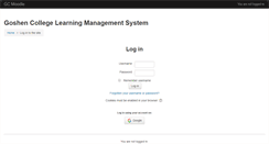 Desktop Screenshot of moodle.goshen.edu