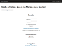 Tablet Screenshot of moodle.goshen.edu